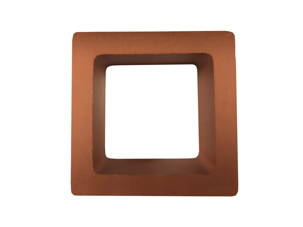 Square Red Ceramic Window Lattice – CACE09 Image